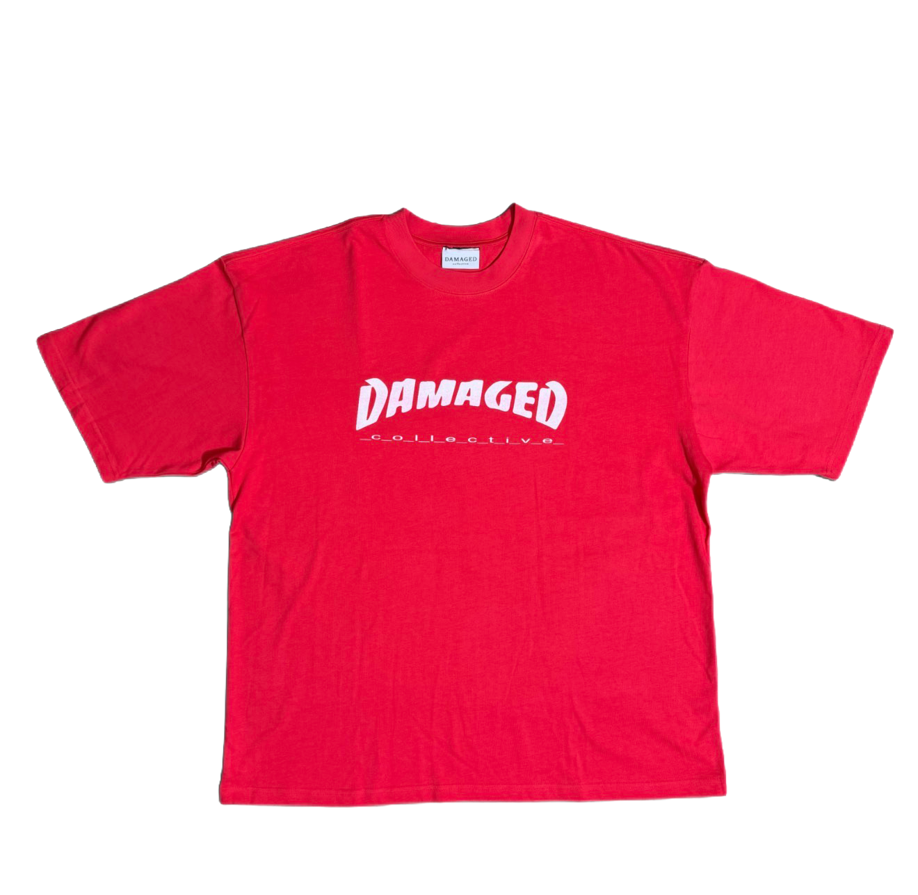 DAMAGED SKATE TEE RED – Damaged Collective