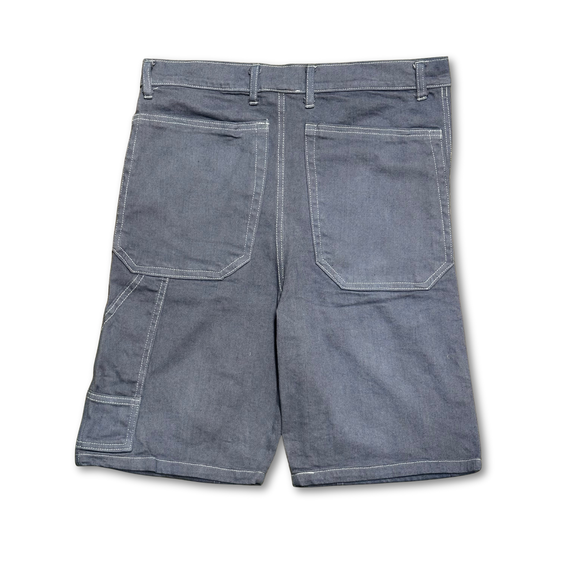 'The Carpenter' Double-Knee Denim Shorts BLUE GRADIENT