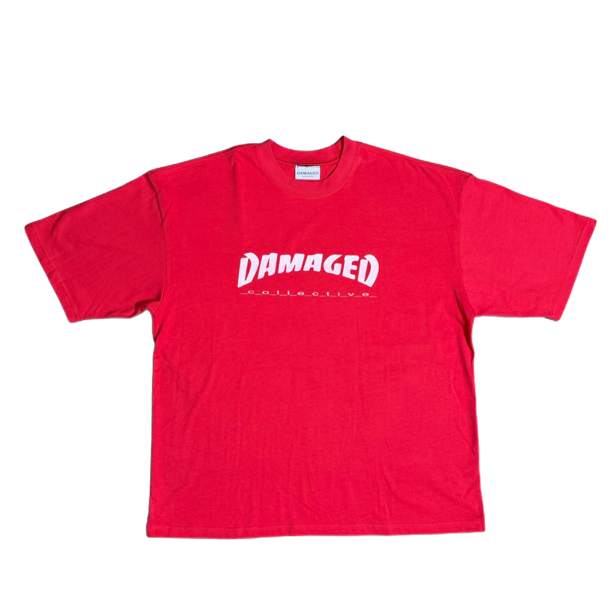 DAMAGED SKATE TEE RED – Damaged Collective